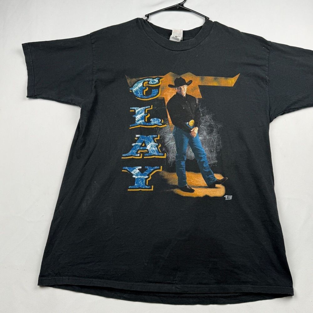 VTG Clay Walker Four Star Blowout Tour Fruit Of‎ The Loom T-Shirt Men's XL Black